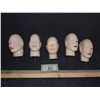 Image 1 : ANIMATRONIC PUPPET UNUSED SILICONE PAINTED HEAD SKINS LOT OF 5  LARGE DOLL SIZE UNKNOWN PRODUCTION