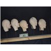 Image 3 : ANIMATRONIC PUPPET UNUSED SILICONE PAINTED HEAD SKINS LOT OF 5  LARGE DOLL SIZE UNKNOWN PRODUCTION