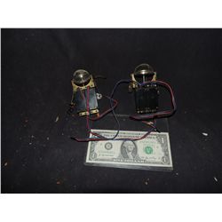 MATCHED PAIR OF ANIMATRONIC PUPPET EYES W/ LIDS & SERVOS ATTACHED STEVE JOHNSON XFX SHOP LIQUIDATION