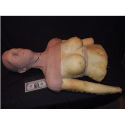 SEVERED HEAD AND TORSO BODY SILICONE ON URETHANE FOAM