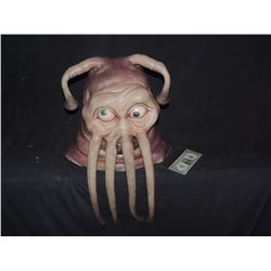 ALIEN CREATURE SILICONE FULL HEAD MASK WITH ANTENNAE AND TENTACLES FAMILY FRIENDLY