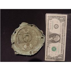 RAIDERS OF THE LOST ARK STAFF OF RA MEDALLION BURNED NAZI PALM APPLIANCE ORIGINAL PRODUCTION MOLD