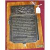 Image 1 : Propaganda Italian Mussolini WW II Bronze Placard