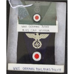 WW II German Cap Insignia/ German RR Police Insign