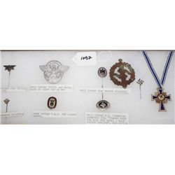 WW II Group of 9 German Medals and Badges