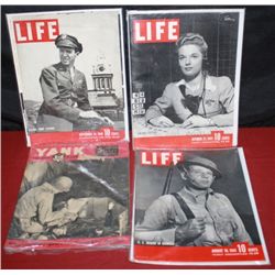 WW II Yank and Life Magazines
