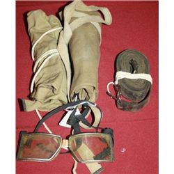 WW II Gas Mask and Flight Goggles