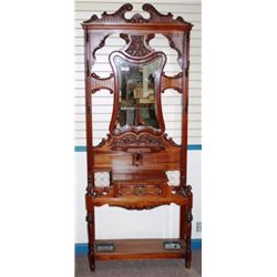 Antique Cherry Hall Tree