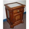 Image 1 : Walnut Victorian Marble Topped Half Commode