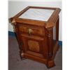 Image 2 : Walnut Victorian Marble Topped Half Commode