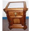 Image 3 : Walnut Victorian Marble Topped Half Commode
