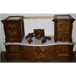 Walnut Victorian Dresser Base