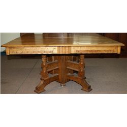 Oak Spoon Carved Eastlake Dining Table
