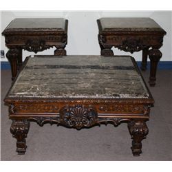 3 Marble Top Occasional Tables