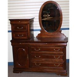 Walnut Dresser with Mirror