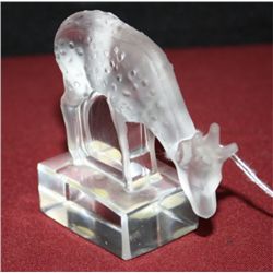 Art Glass Figural Deer Signed LaLique