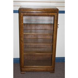Oak Single Door Bookcase w/Original Finish
