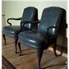 Image 1 : Set of 2 Leather Conference Style Chairs