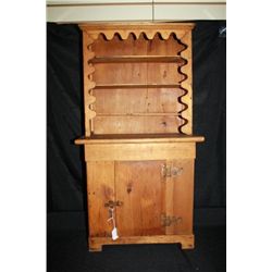 Antique Pine Child's Open Top Cupboard