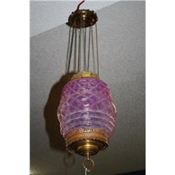 Hanging Light Cranberry Globe
