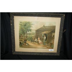 Print Log Cabin Homestead--Copyright 1896