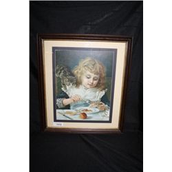 Blonde Girl, Kitten Picture