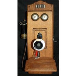 Oak Antique Wall Telephone