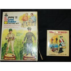 Lead Toy Soldier Molds, 6 Figures of German and US