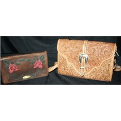 Tooled Leather Purse & Leather Clutch Purse