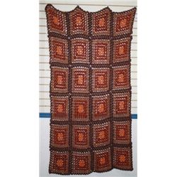 Afghan in Shades of Brown and / Rust