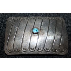 Navajo Silver and Turquoise Buckle