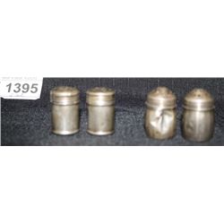 2 sets Sterling Silver Salt & Pepper Shakers