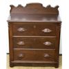 Image 1 : Victorian Walnut 3 Drawer Commode
