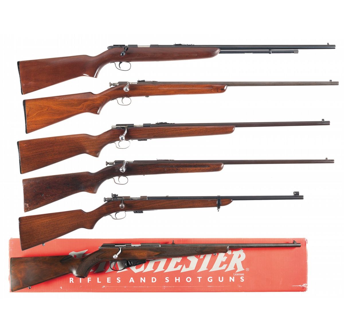 Six Small Caliber Bolt Action Rifles