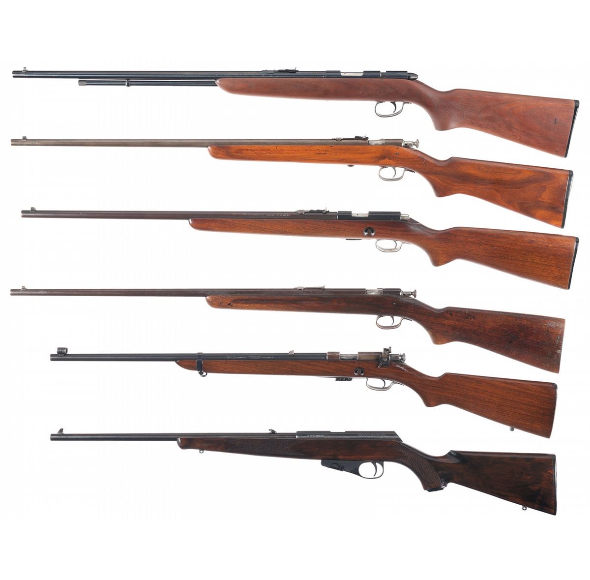 Six Small Caliber Bolt Action Rifles