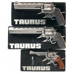 Three Boxed Taurus Double Action Revolvers