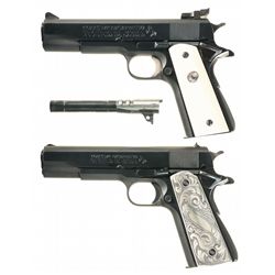 Two Colt Mark IV Series 70 Government Model Semi-Automatic Pistols