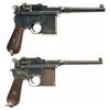 Image 2 : Two Broomhandle Semi-Automatic Pistols