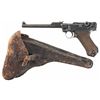 Image 1 : 1917 Dated Erfurt Model 1914 Artillery Luger Semi Automatic Pistol with Holster