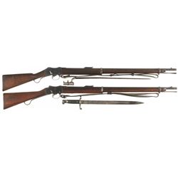 Two Enfield Martini-Henry Single Shot Rifles with Bayonets