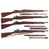 Image 1 : Four U.S. Military Rifles with Bayonets