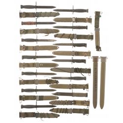 Large Grouping of Edged Weapons and U.S. Military Bayonets