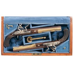 Cased Set of Two United States Historical Society Hamilton-Burr Dueling Pistols