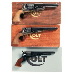 Collector's Lot of Three Boxed Colt Black Powder Series Percussion Revolvers