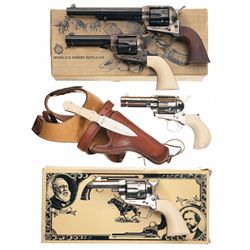 Collector's Lot of Four Boxed Reproduction Single Action Army Revolvers