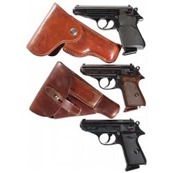 Three Walther Semi-Automatic Pistols