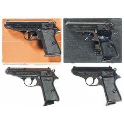 Four Walther Semi-Automatic Pistols