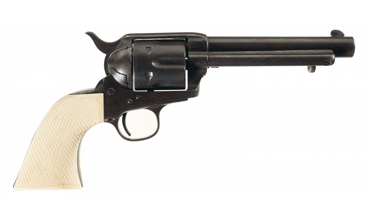 Early Colt Single Action Army Serial Number 547 with Carved Ivory Grip
