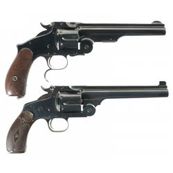 Two Smith & Wesson Number Three Top Break Revolvers