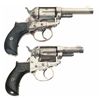 Image 2 : Two Etched Panel Colt Model 1877 Ejectorless Revolvers